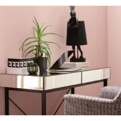 Tische-KARE Design Schreibtisch Soran Schwarz 120X50Cm