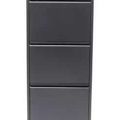 Kleinmöbel & Sonstiges-KARE Design Schuhkipper Caruso 3-Er Anthrazit
