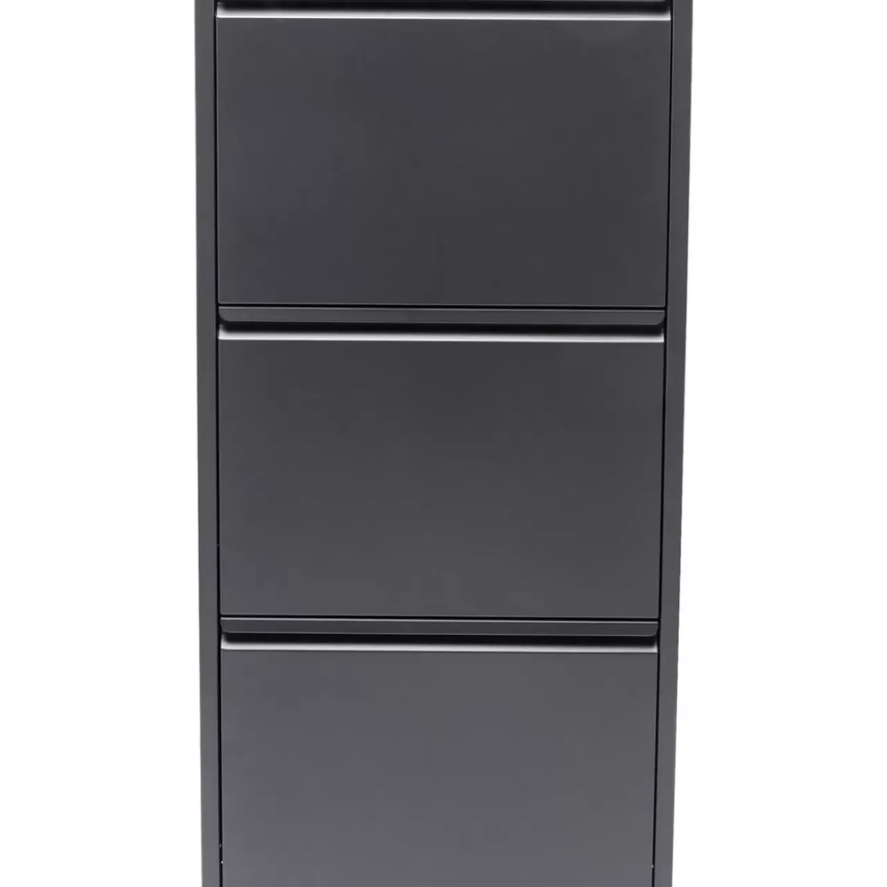 Kleinmöbel & Sonstiges-KARE Design Schuhkipper Caruso 3-Er Anthrazit