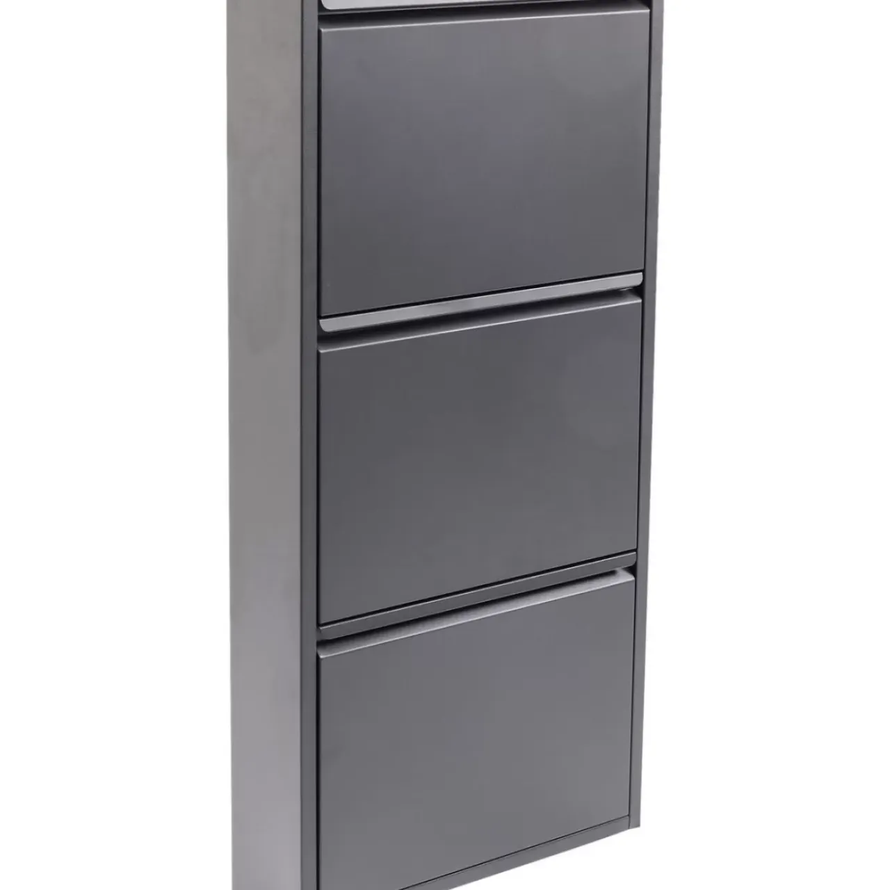 Kleinmöbel & Sonstiges-KARE Design Schuhkipper Caruso 3-Er Anthrazit