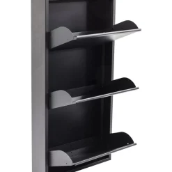 Kleinmöbel & Sonstiges-KARE Design Schuhkipper Caruso 3-Er Anthrazit
