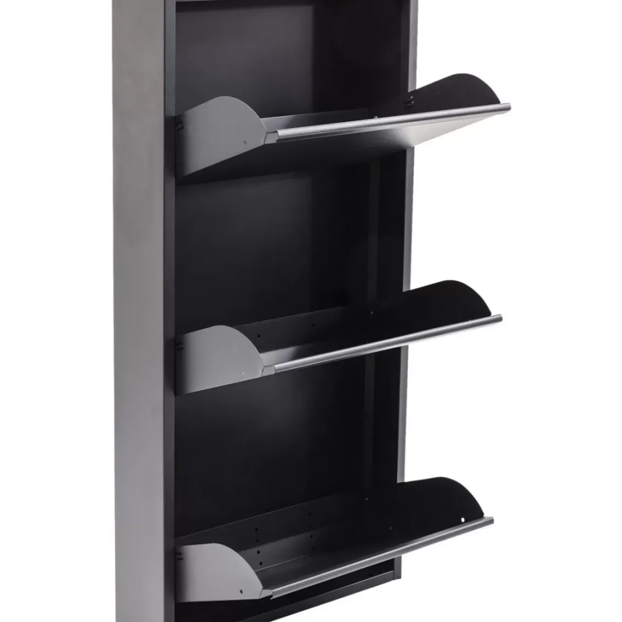 Kleinmöbel & Sonstiges-KARE Design Schuhkipper Caruso 3-Er Anthrazit