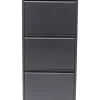 Kleinmöbel & Sonstiges-KARE Design Schuhkipper Caruso 3-Er Anthrazit (Mo)