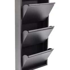 Kleinmöbel & Sonstiges-KARE Design Schuhkipper Caruso 3-Er Anthrazit (Mo)