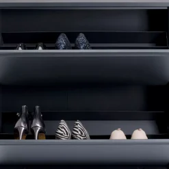 Kleinmöbel & Sonstiges-KARE Design Schuhkipper Caruso 2-Er Doppel Anthrazit