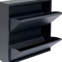 Kleinmöbel & Sonstiges-KARE Design Schuhkipper Caruso 2-Er Doppel Anthrazit