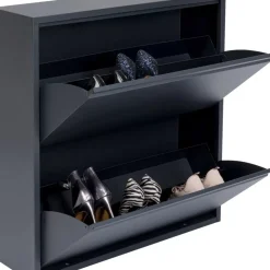 Kleinmöbel & Sonstiges-KARE Design Schuhkipper Caruso 2-Er Doppel Anthrazit