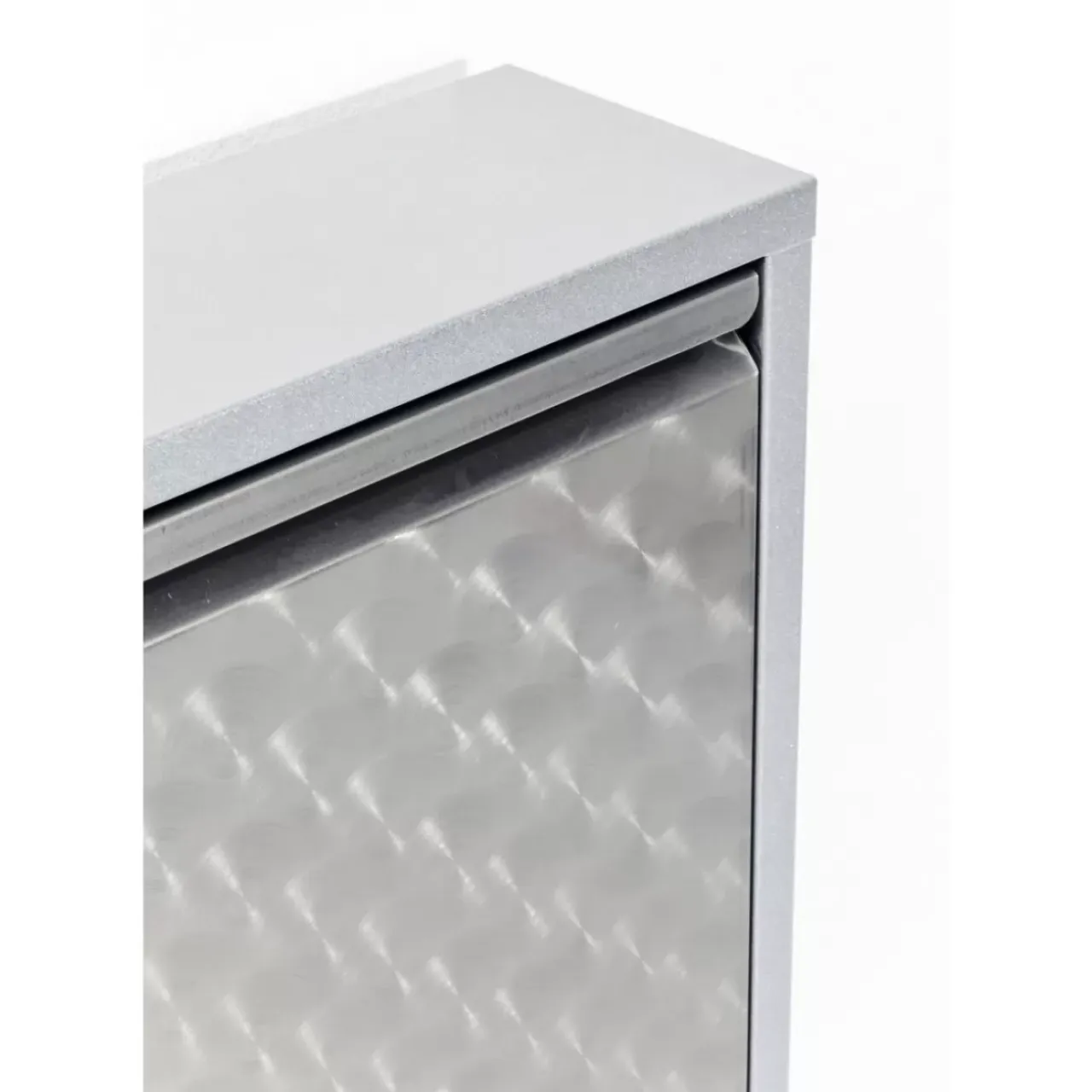 Kleinmöbel & Sonstiges-KARE Design Schuhkipper Caruso 3-Er Silber/Geflext