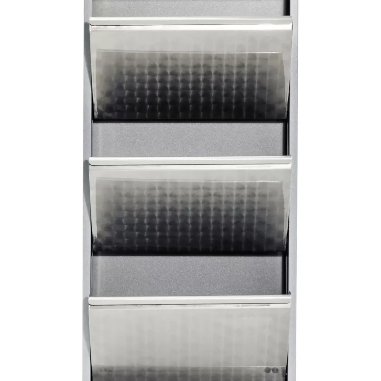 Kleinmöbel & Sonstiges-KARE Design Schuhkipper Caruso 3-Er Silber/Geflext