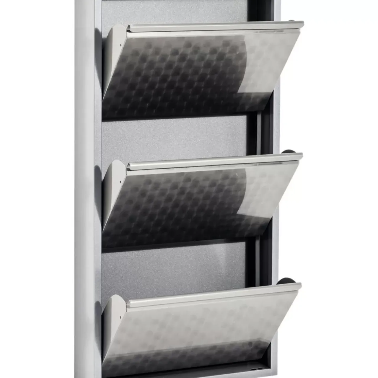 Kleinmöbel & Sonstiges-KARE Design Schuhkipper Caruso 3-Er Silber/Geflext (Mo)