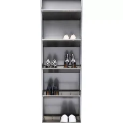 Kleinmöbel & Sonstiges-KARE Design Schuhkipper Caruso 5-Er Silber/Geflext