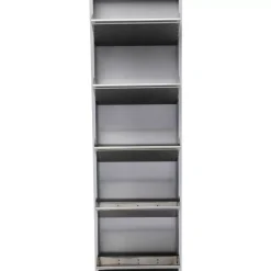 Kleinmöbel & Sonstiges-KARE Design Schuhkipper Caruso 5-Er Silber/Geflext