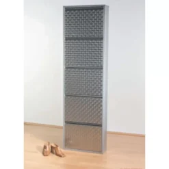 Kleinmöbel & Sonstiges-KARE Design Schuhkipper Caruso 5-Er Silber/Geflext (Mo)