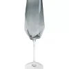 Geschirr & Tischaccessoires-KARE Design Sektglas Diamond Smoke