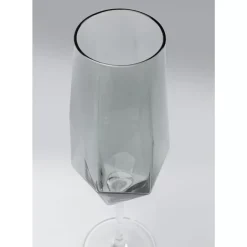 Geschirr & Tischaccessoires-KARE Design Sektglas Diamond Smoke