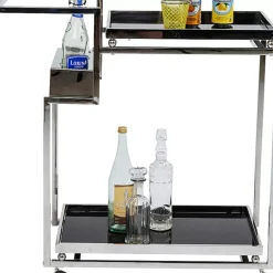Tische-KARE Design Servierwagen Barfly Silber
