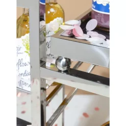 Tische-KARE Design Servierwagen Barfly Silber
