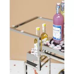 Tische-KARE Design Servierwagen Barfly Silber