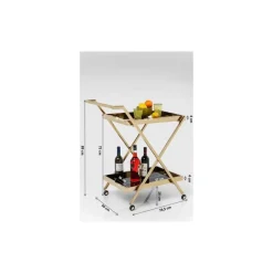 Tische-KARE Design Servierwagen Casino Gold