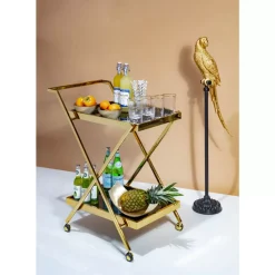 Tische-KARE Design Servierwagen Casino Gold