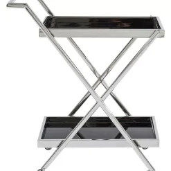Tische-KARE Design Servierwagen Casino Silber