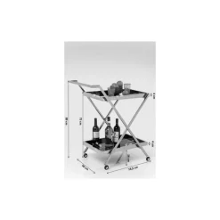 Tische-KARE Design Servierwagen Casino Silber