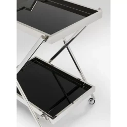 Tische-KARE Design Servierwagen Casino Silber