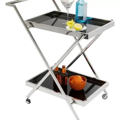 Tische-KARE Design Servierwagen Casino Silber