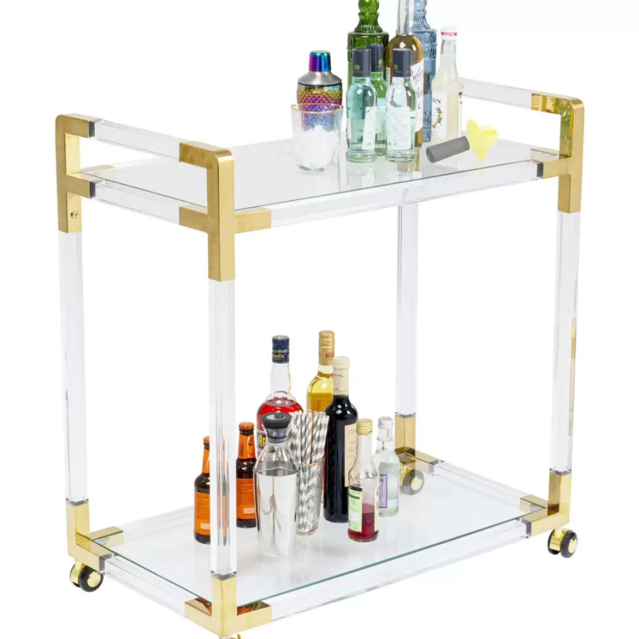 Tische-KARE Design Servierwagen Josy Gold