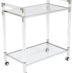 Tische-KARE Design Servierwagen Josy Silber