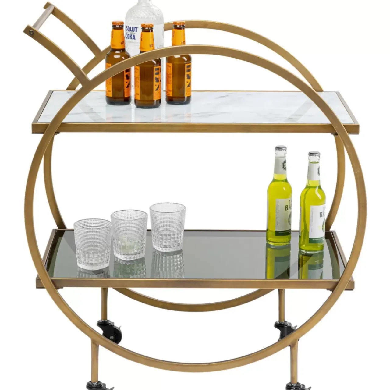 Tische-KARE Design Servierwagen Loft Brass