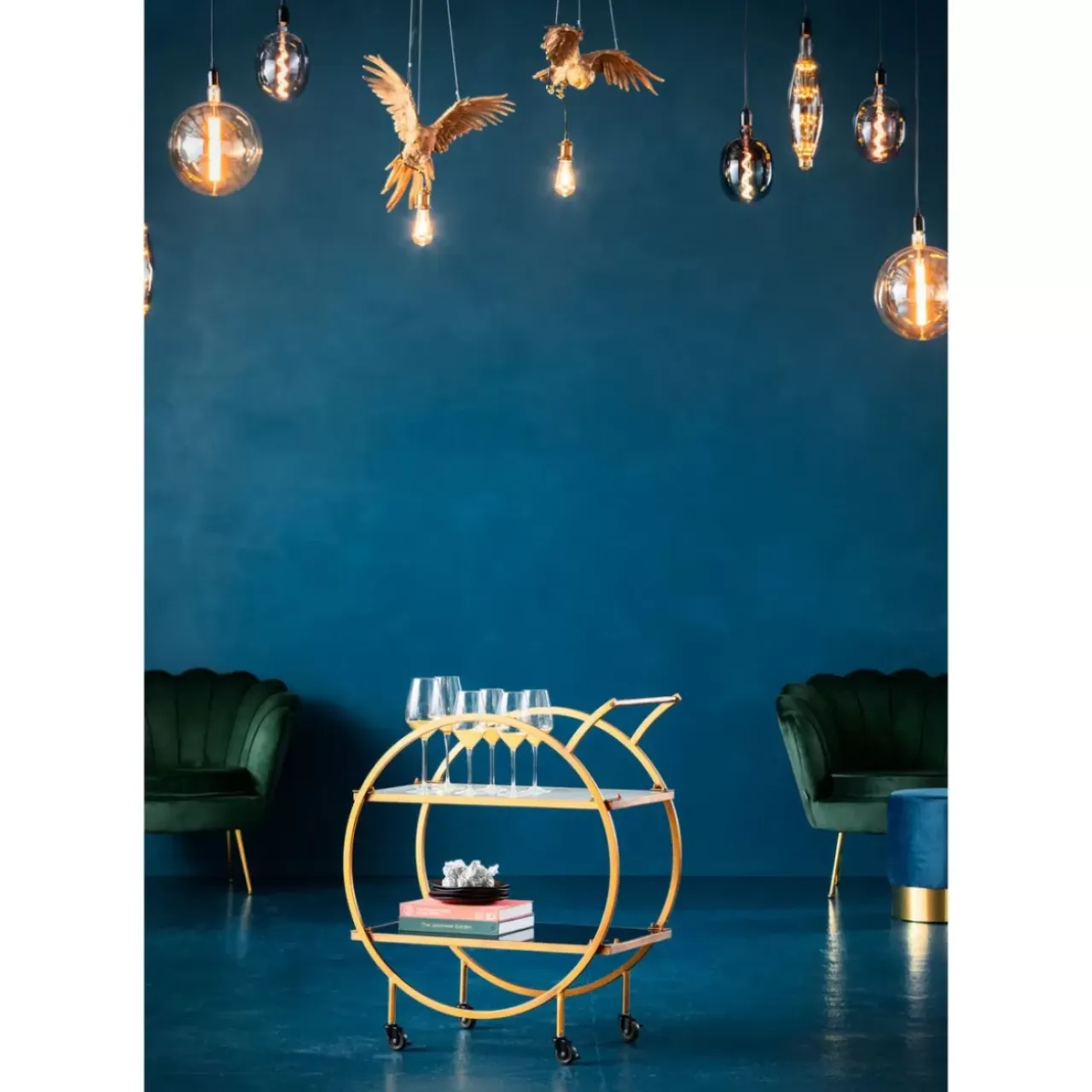 Tische-KARE Design Servierwagen Loft Brass