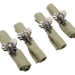 Geschirr & Tischaccessoires-KARE Design Serviettenring Happy Elephants (4/Set)