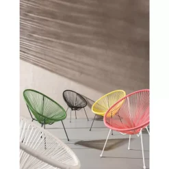 Outdoormöbel-KARE Design Sessel Acapulco Cherry