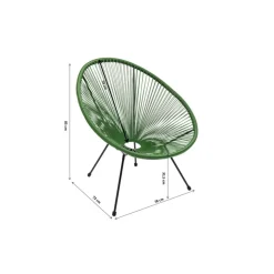 Outdoormöbel-KARE Design Sessel Acapulco Grun
