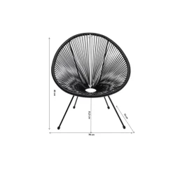 Outdoormöbel-KARE Design Sessel Acapulco Schwarz