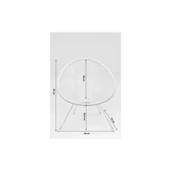 Outdoormöbel-KARE Design Sessel Acapulco Weiss