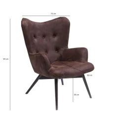 Sessel-KARE Design Sessel Angels Wings Black Brown Eco