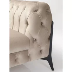 Sessel-KARE Design Sessel Bellissima Velvet Beige 120Cm