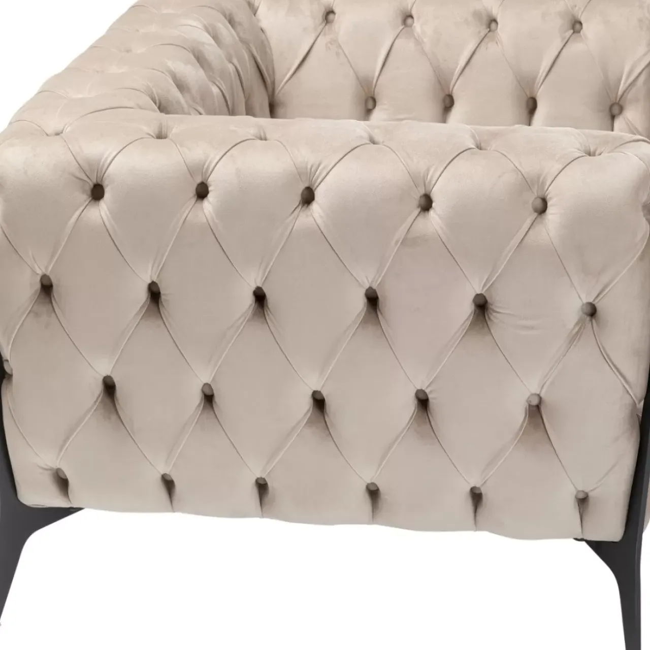 Sessel-KARE Design Sessel Bellissima Velvet Beige 120Cm