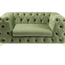 Sessel-KARE Design Sessel Bellissima Velvet Grun 120Cm