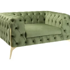 Sessel-KARE Design Sessel Bellissima Velvet Grun 120Cm