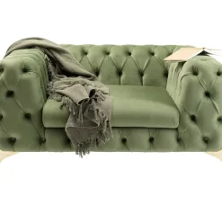 Sessel-KARE Design Sessel Bellissima Velvet Grun 120Cm