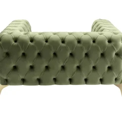 Sessel-KARE Design Sessel Bellissima Velvet Grun 120Cm