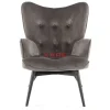 Sessel-KARE Design Sessel Black Vicky Velvet Grau