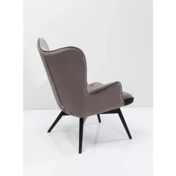 Sessel-KARE Design Sessel Black Vicky Velvet Grau