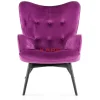 Sessel-KARE Design Sessel Black Vicky Velvet Purple
