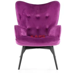 Sessel-KARE Design Sessel Black Vicky Velvet Purple