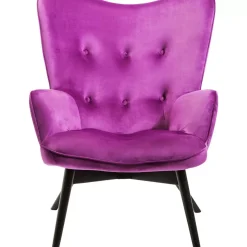 Sessel-KARE Design Sessel Black Vicky Velvet Purple