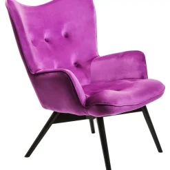 Sessel-KARE Design Sessel Black Vicky Velvet Purple